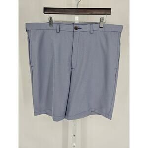 Cool 18 Pro Mens Sz 40 Flat Front Bermuda Length Golf Shorts Blue Athletic